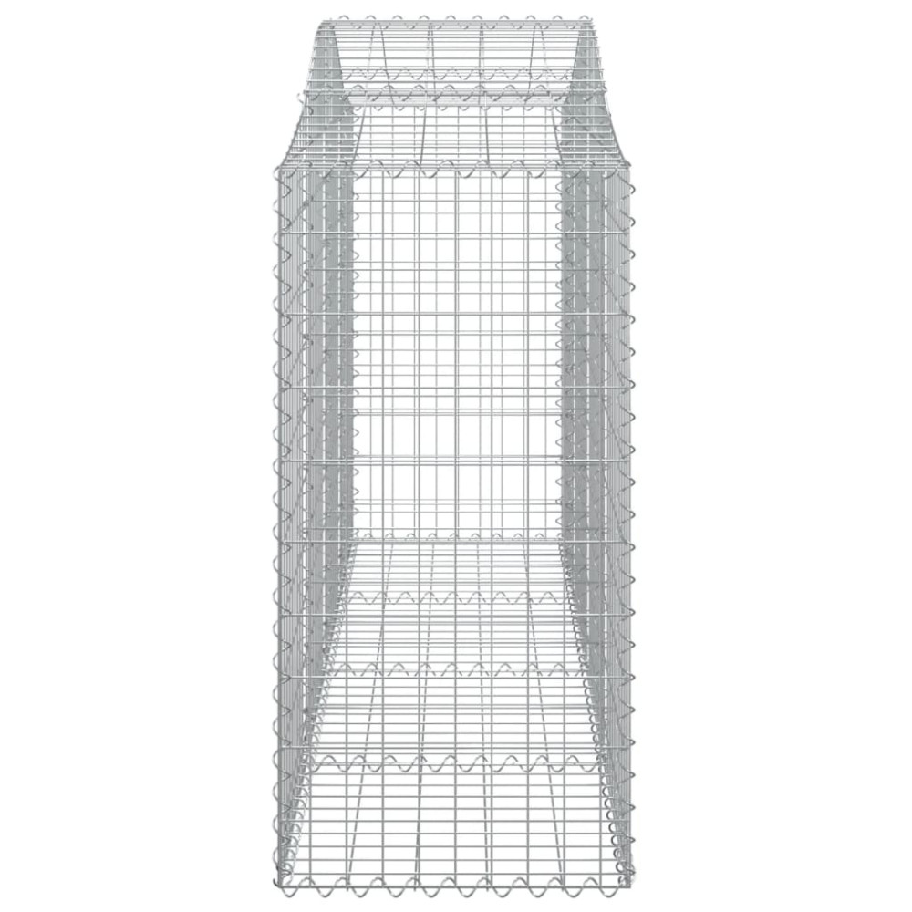 Produktbild för Gabioner bågformade 3 st 200x50x120/140 cm galvaniserat järn