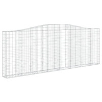 Produktbild för Gabioner bågformade 5 st 400x30x140/160 cm galvaniserat järn