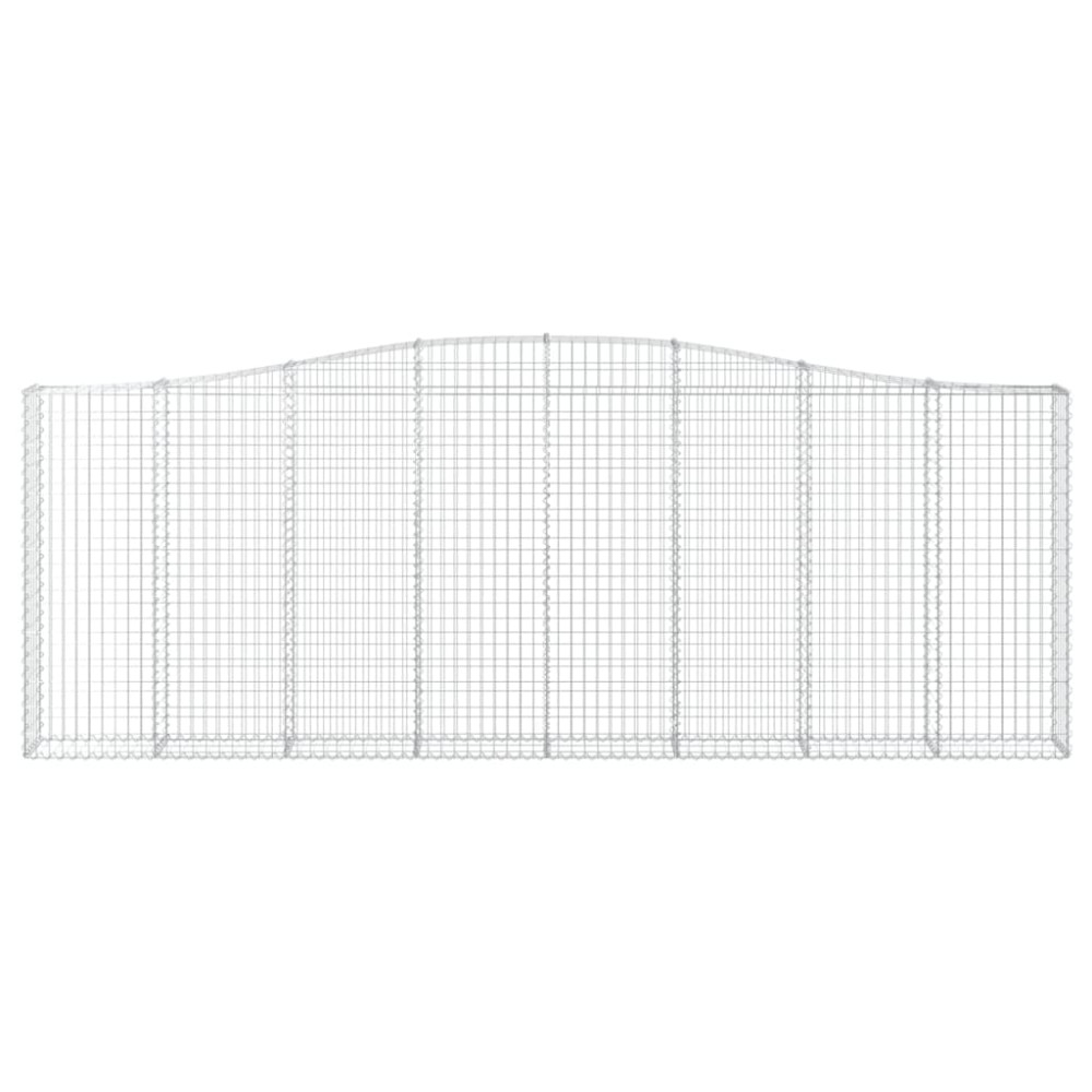 Produktbild för Gabioner bågformade 5 st 400x30x140/160 cm galvaniserat järn