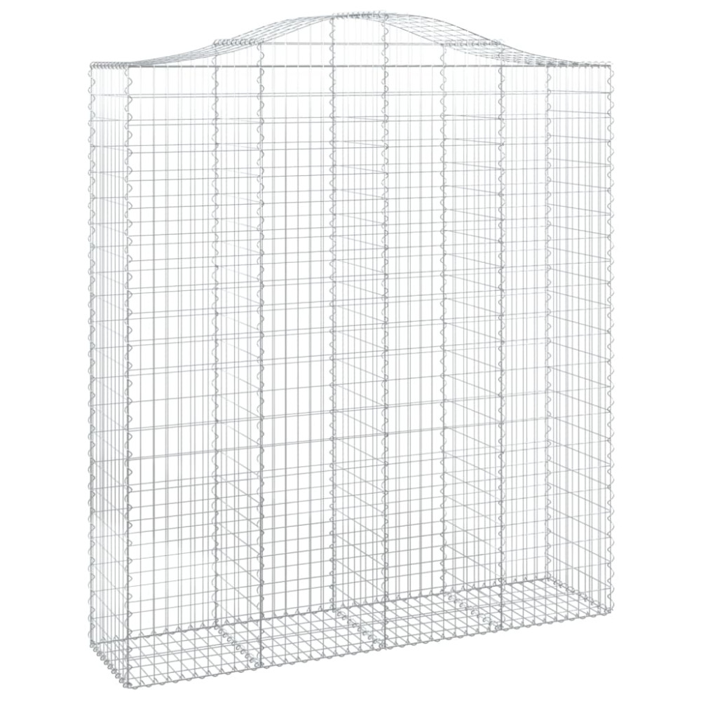 Produktbild för Gabioner bågformade 5 st 200x50x220/240 cm galvaniserat järn