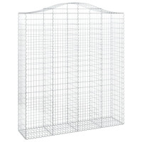 Produktbild för Gabioner bågformade 5 st 200x50x220/240 cm galvaniserat järn