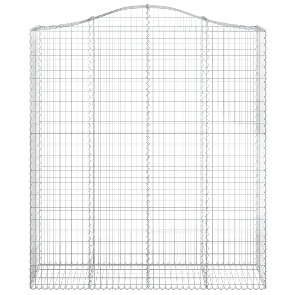 Produktbild för Gabioner bågformade 5 st 200x50x220/240 cm galvaniserat järn
