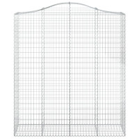Produktbild för Gabioner bågformade 5 st 200x50x220/240 cm galvaniserat järn