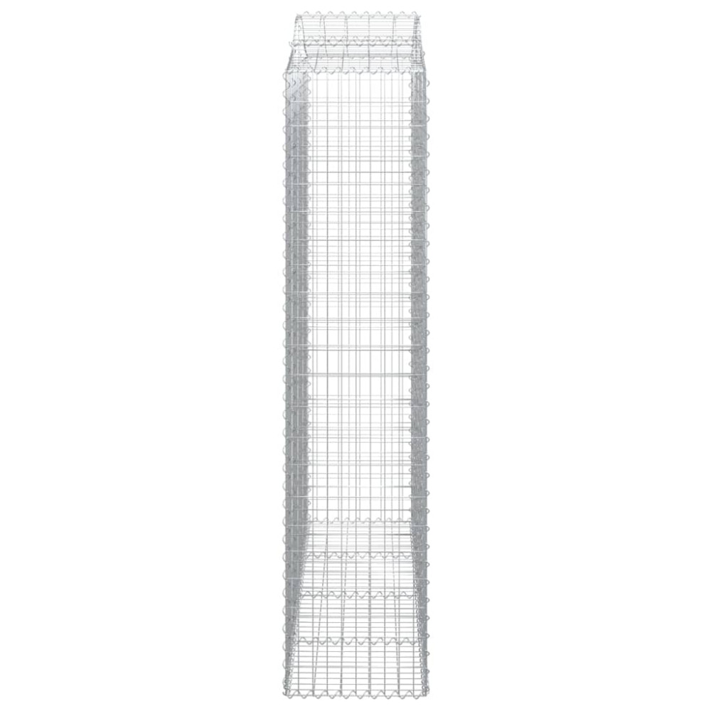 Produktbild för Gabioner bågformade 5 st 200x50x220/240 cm galvaniserat järn