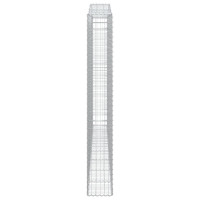 Produktbild för Gabioner bågformade 2 st 400x30x220/240 cm galvaniserat järn