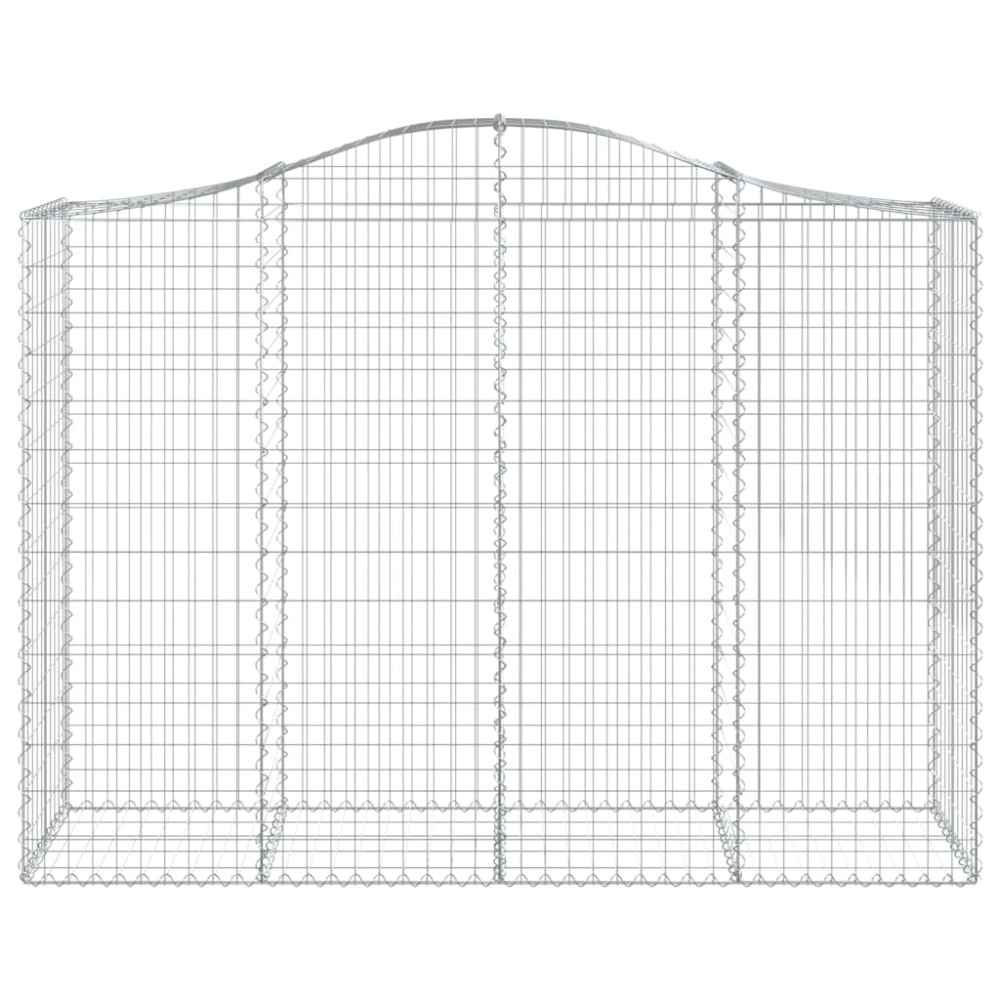 Produktbild för Gabioner bågformade 9 st 200x50x140/160 cm galvaniserat järn