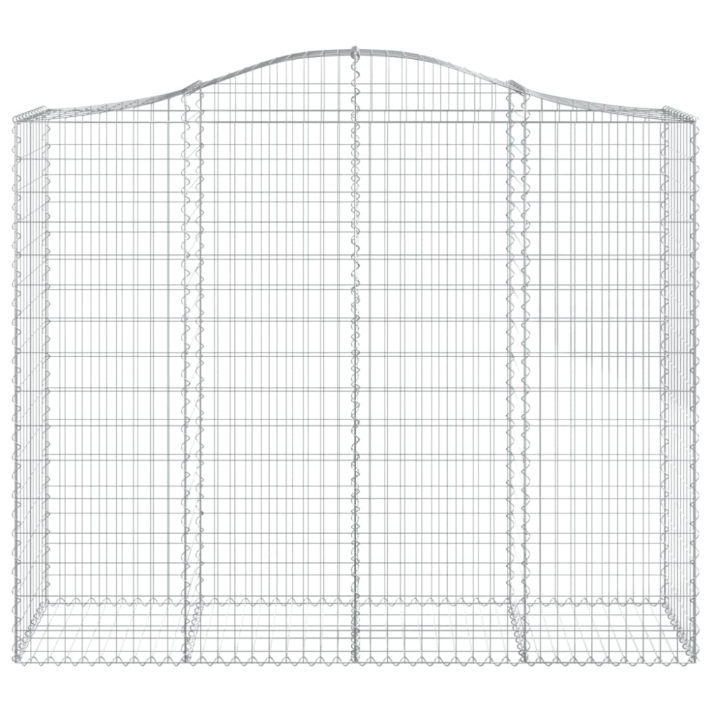Produktbild för Gabioner bågformade 2 st 200x50x160/180 cm galvaniserat järn