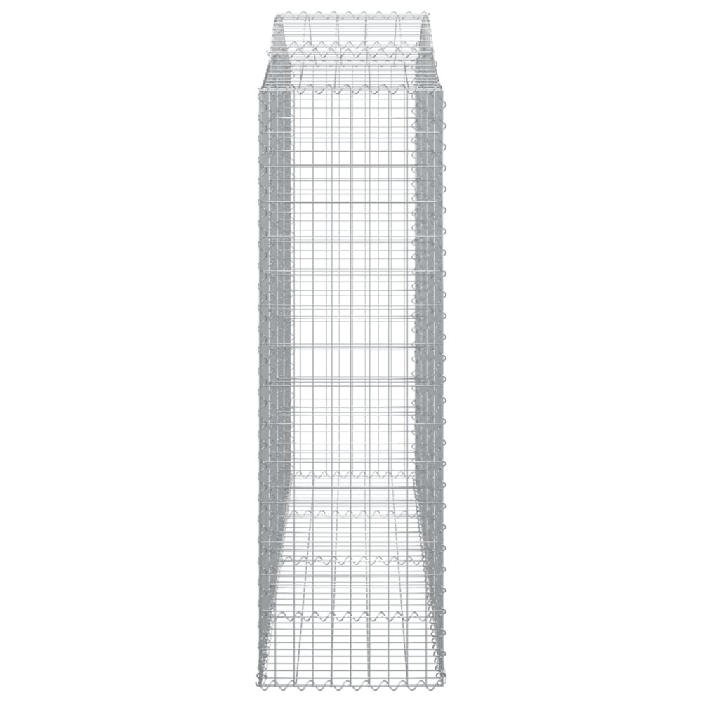 Produktbild för Gabioner bågformade 2 st 200x50x160/180 cm galvaniserat järn