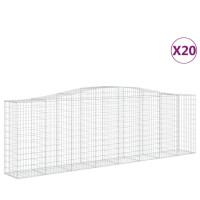 Produktbild för Gabioner bågformade 20 st 400x50x120/140 cm galvaniserat järn