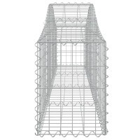 Produktbild för Gabion bågformad 4 st 200x30x40/60 cm galvaniserat järn