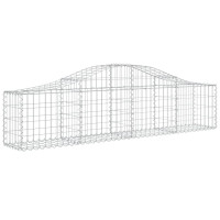 Produktbild för Gabion bågformad 3 st 200x30x40/60 cm galvaniserat järn