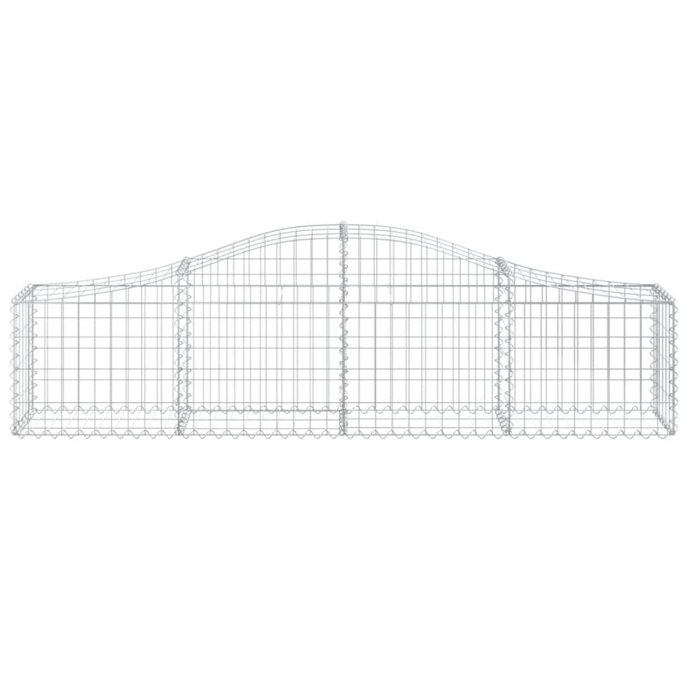Produktbild för Gabion bågformad 3 st 200x30x40/60 cm galvaniserat järn
