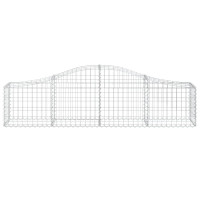 Produktbild för Gabion bågformad 3 st 200x30x40/60 cm galvaniserat järn