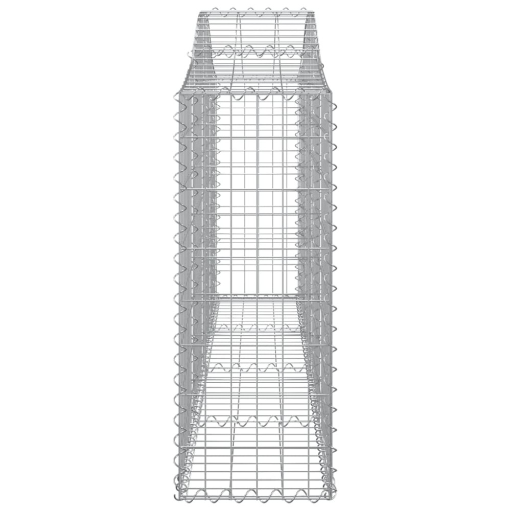 Produktbild för Gabioner bågformade 7 st 200x30x80/100 cm galvaniserat järn