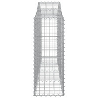 Produktbild för Gabioner bågformade 7 st 200x30x80/100 cm galvaniserat järn