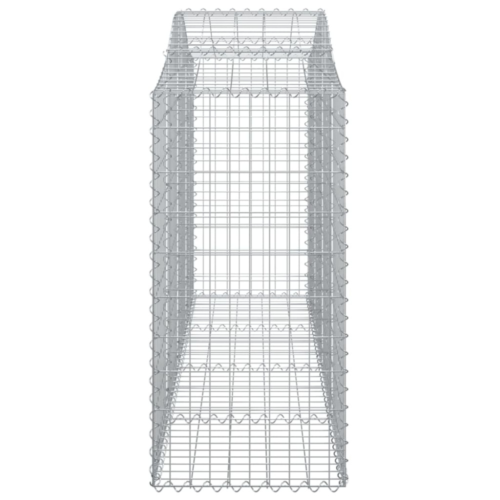 Produktbild för Gabioner bågformade 2 st 200x50x120/140 cm galvaniserat järn