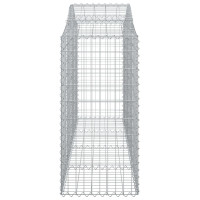 Produktbild för Gabioner bågformade 2 st 200x50x120/140 cm galvaniserat järn