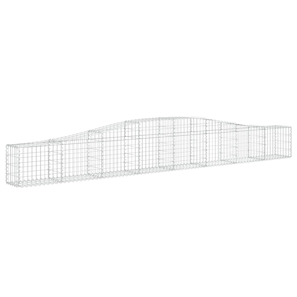 Produktbild för Gabioner bågformade 9 st 400x30x40/60 cm galvaniserat järn