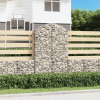 Produktbild för Gabion bågformad 100x30x160/180 cm galvaniserat järn