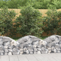 Produktbild för Gabion bågformad 100x50x40/60 cm galvaniserat järn