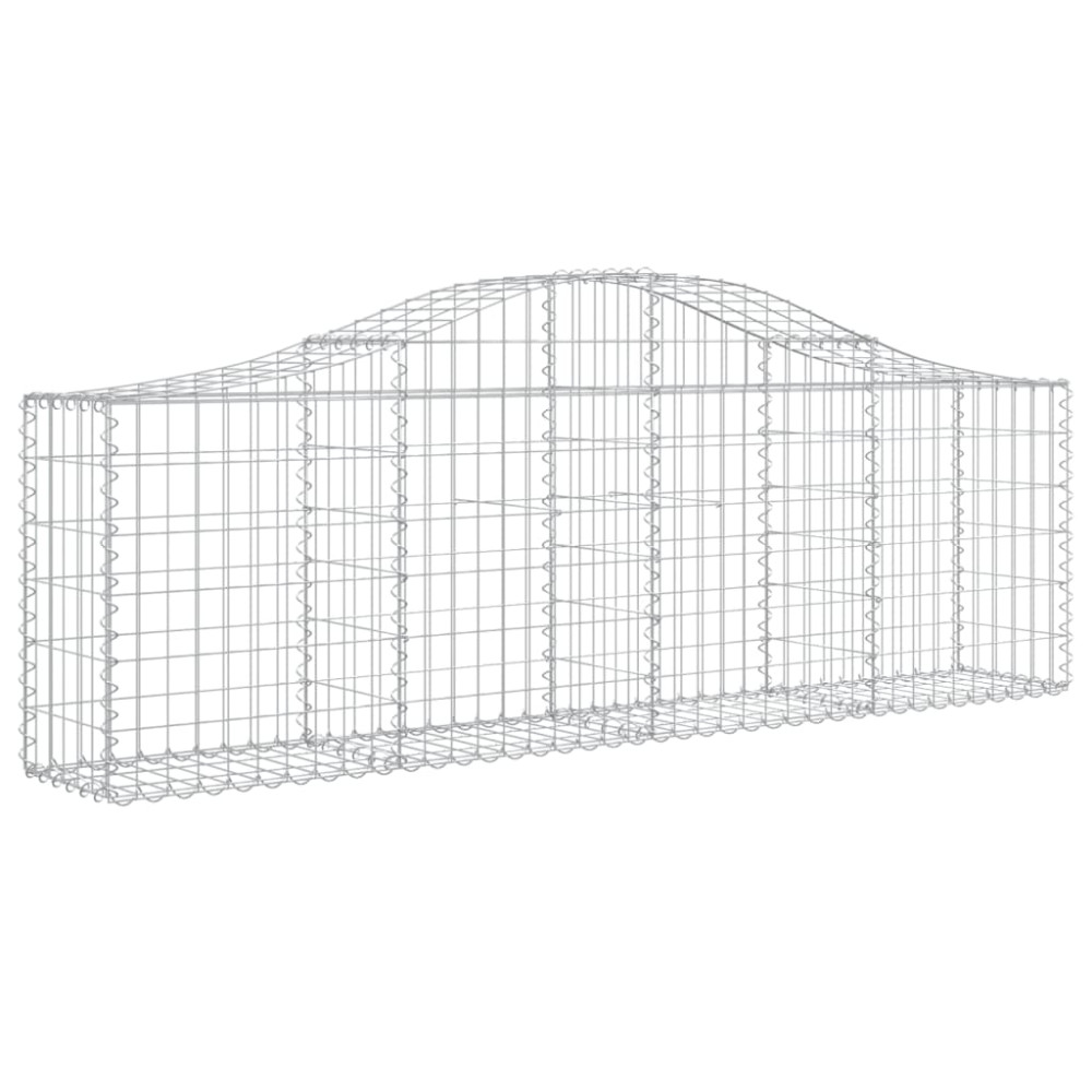 Produktbild för Gabioner bågformade 13 st 200x30x60/80 cm galvaniserat järn