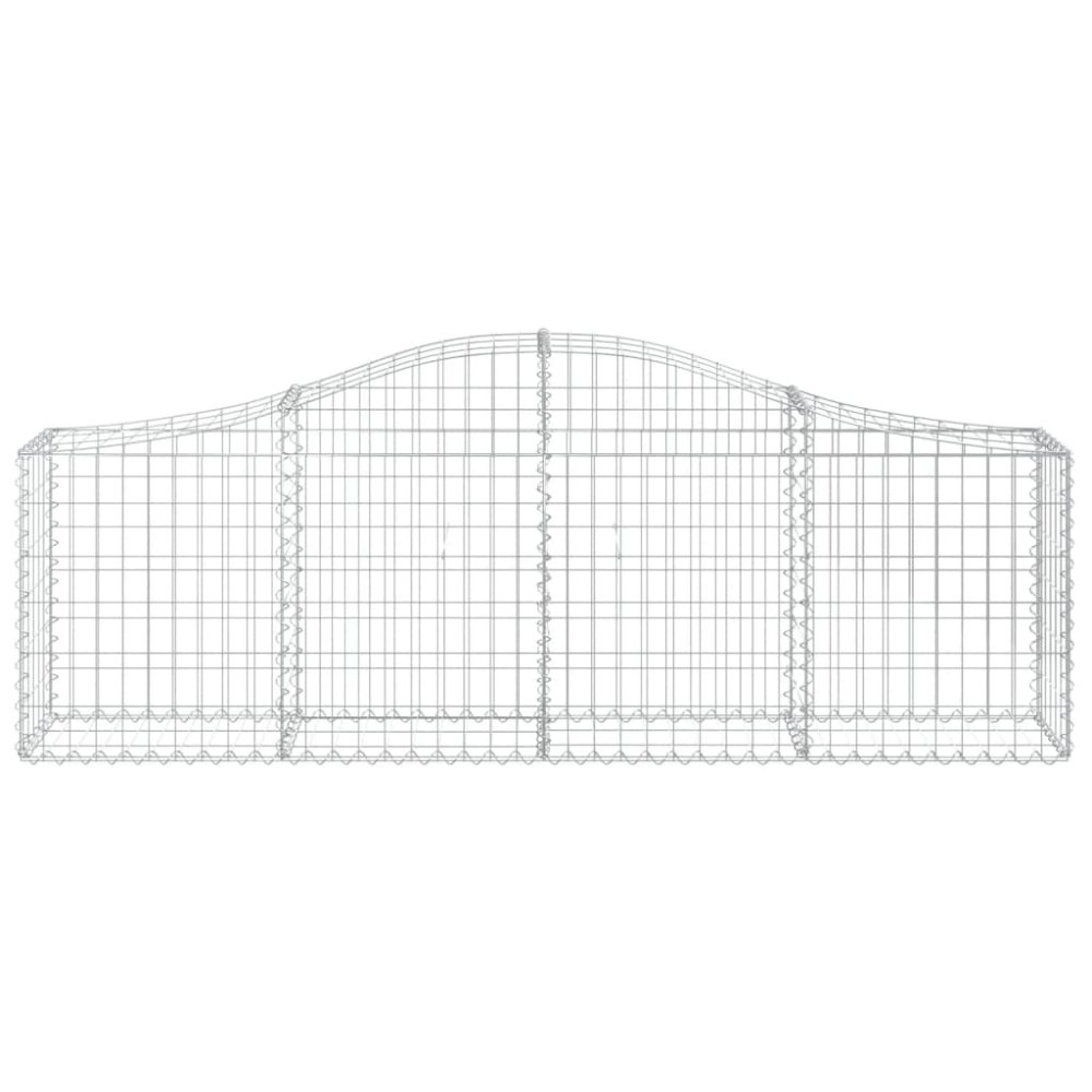 Produktbild för Gabioner bågformade 13 st 200x30x60/80 cm galvaniserat järn