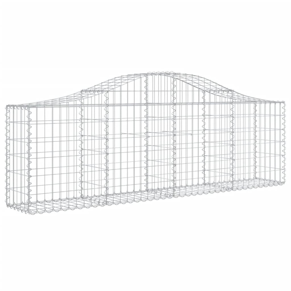 Produktbild för Gabioner bågformade 6 st 200x30x60/80 cm galvaniserat järn