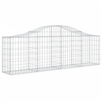 Produktbild för Gabioner bågformade 6 st 200x30x60/80 cm galvaniserat järn