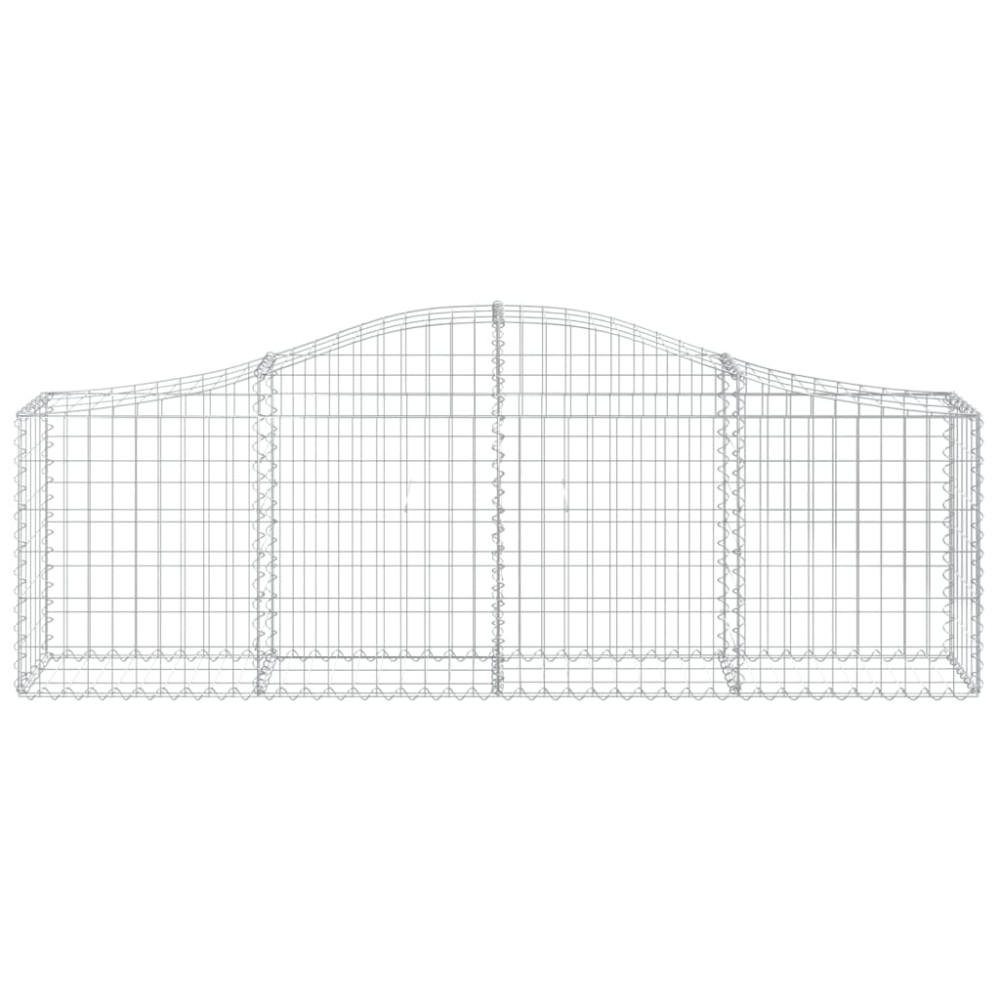 Produktbild för Gabioner bågformade 6 st 200x30x60/80 cm galvaniserat järn