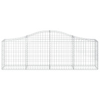 Produktbild för Gabioner bågformade 6 st 200x30x60/80 cm galvaniserat järn