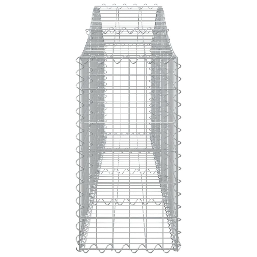 Produktbild för Gabioner bågformade 6 st 200x30x60/80 cm galvaniserat järn