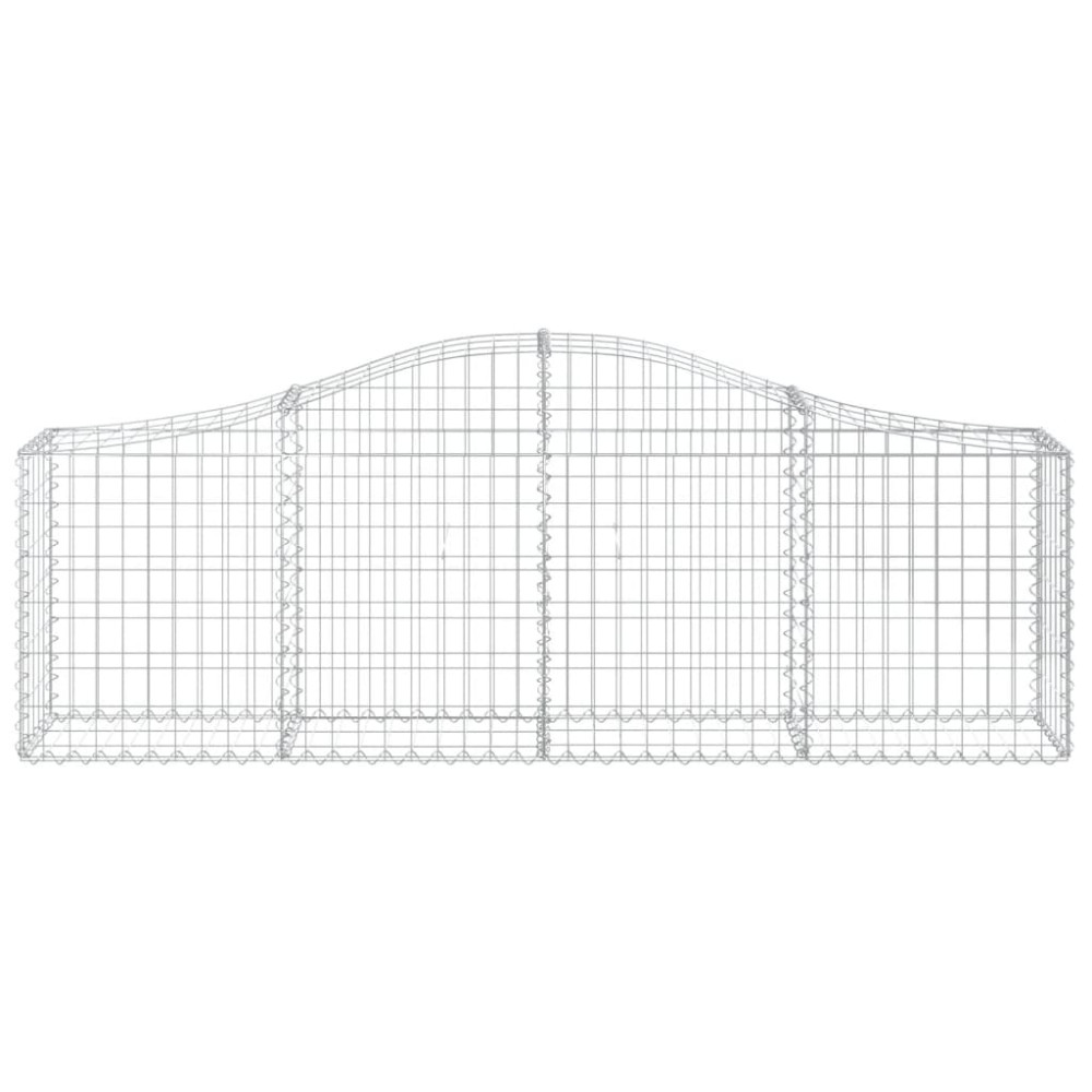 Produktbild för Gabioner bågformade 11 st 200x30x60/80 cm galvaniserat järn