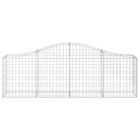 Produktbild för Gabioner bågformade 11 st 200x30x60/80 cm galvaniserat järn