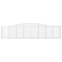 Produktbild för Gabioner bågformade 9 st 400x30x80/100 cm galvaniserat järn