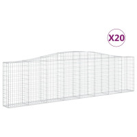 Produktbild för Gabioner bågformade 20 st 400x30x100/120 cm galvaniserat järn