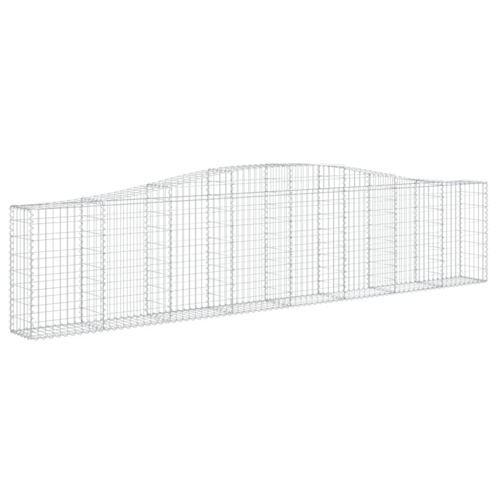 Produktbild för Gabioner bågformade 3 st 400x30x80/100 cm galvaniserat järn