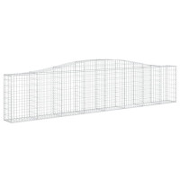 Produktbild för Gabioner bågformade 3 st 400x30x80/100 cm galvaniserat järn