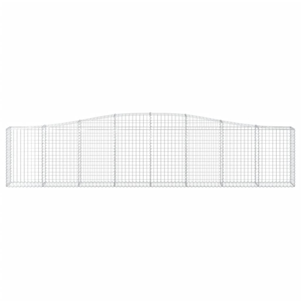 Produktbild för Gabioner bågformade 3 st 400x30x80/100 cm galvaniserat järn