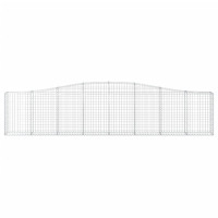 Produktbild för Gabioner bågformade 3 st 400x30x80/100 cm galvaniserat järn