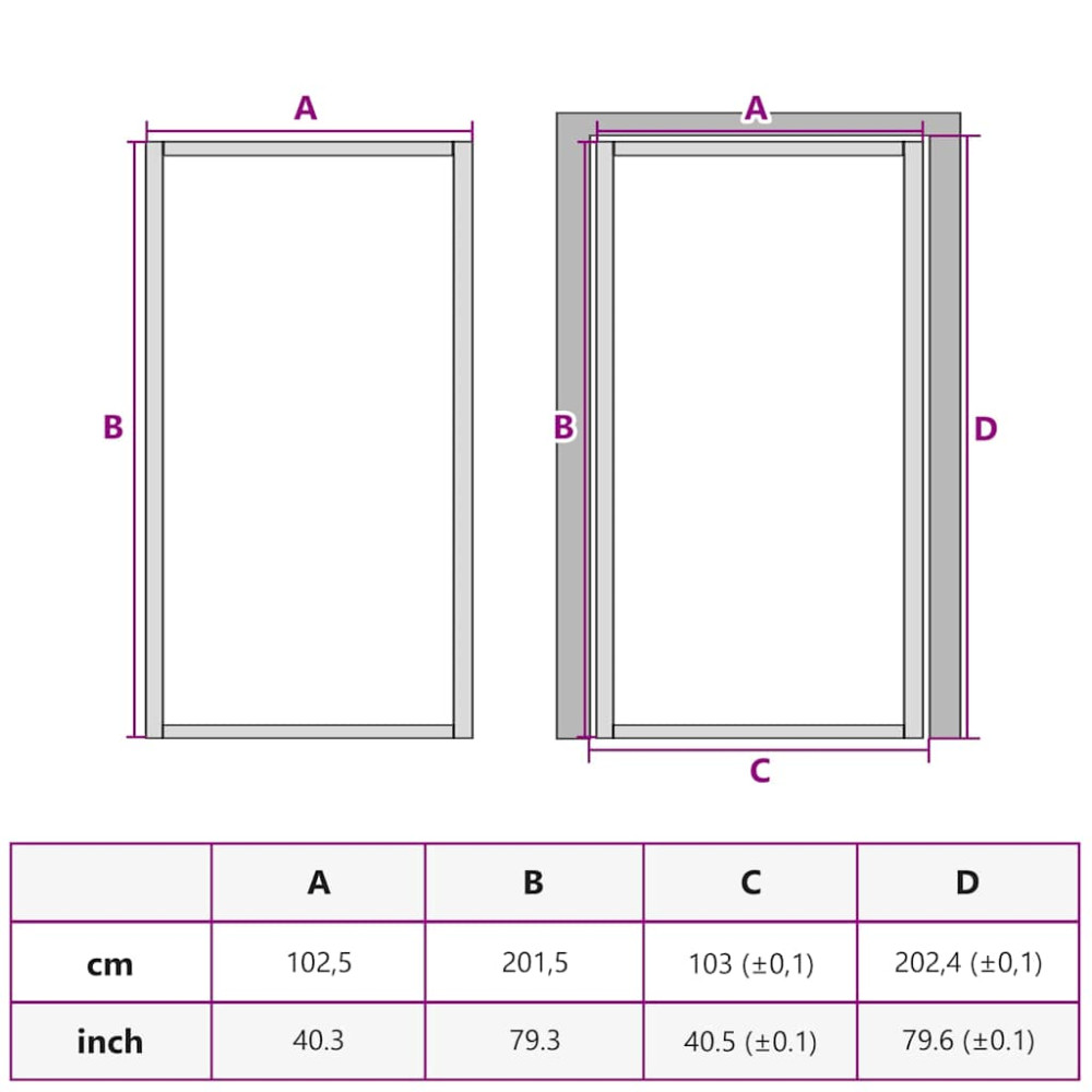 Produktbild för Innerdörr 102x201,5 cm härdat glas och aluminium slim