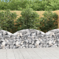 Produktbild för Gabion bågformad 150x30x60/80 cm galvaniserat järn