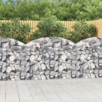 Produktbild för Gabion bågformad 150x30x100/120 cm galvaniserat järn