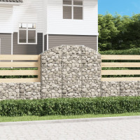 Produktbild för Gabion bågformad 150x30x140/160 cm galvaniserat järn