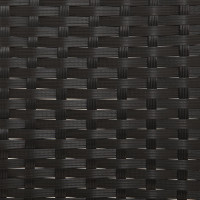 Produktbild för Trädgårdsbänk 3-sits med dynor konstrotting svart