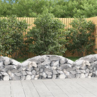 Produktbild för Gabion bågformad 150x30x40/60 cm galvaniserat järn