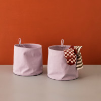 Miniatyr av produktbild för Förvaring textil cylinder 2-pack lila