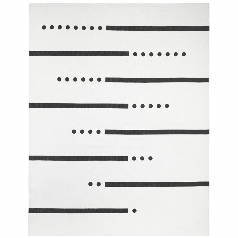Produktbild för Matta vit grå 130x160 cm