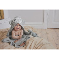 Miniatyr av produktbild för Hooded Towel, Pebble Green