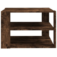 Produktbild för Soffbord rökfärgad ek 60x60x40 cm konstruerat trä