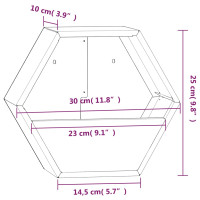 Produktbild för Odlingslådor för vägg 2 st rosttrögt stål 30x10x25 cm